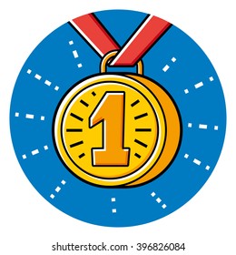 Gold medal icon.