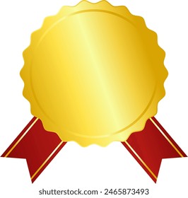 Gold medal icon (red ribbon) used for rankings, etc.