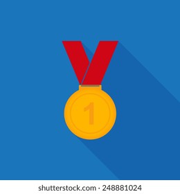 Gold medal icon - Vector