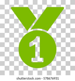 Gold Medal icon. Vector illustration style is flat iconic symbol, eco green color, transparent background. Designed for web and software interfaces.