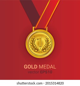 Gold Medal Illustration Image Vector EPS 10