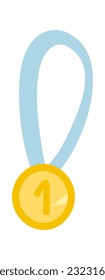 Ilustración del vector de iluminación de medallas de oro