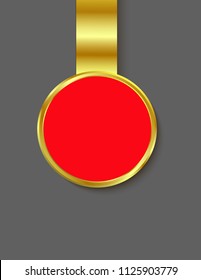 Gold medal isolated