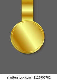 Gold medal isolated