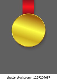 Gold medal isolated