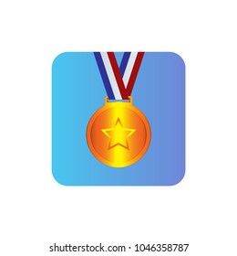 gold medal logo design template
