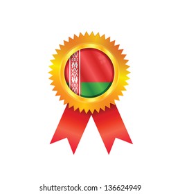 Gold medal with the national flag of Moldova