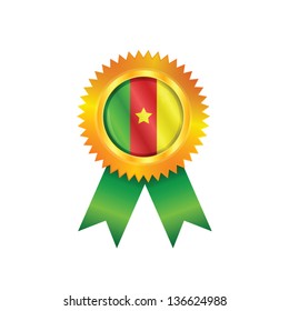 Gold medal with the national flag of Moldova