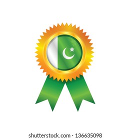Gold medal with the national flag of Pakistan
