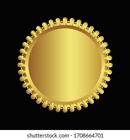 gold medal on a black background