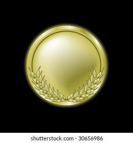 gold medal on white background