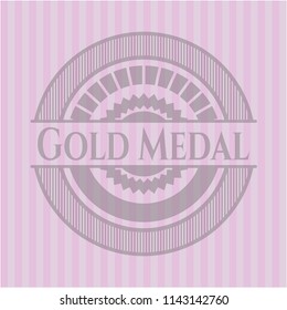 Gold Medal retro pink emblem