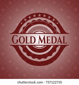 Gold Medal retro style red emblem