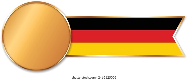 Medalla de oro con Anuncio de cinta con bandera de Alemania