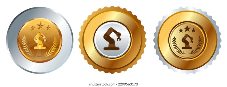 gold medal robotic machine mechanical industry automation competition championship prize best winner contest award