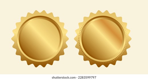 gold medal Gold seal vector illustration on white background