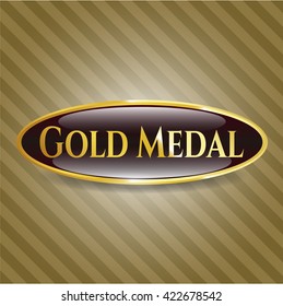 Gold Medal gold shiny emblem
