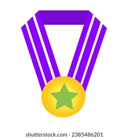 gold medal vector combined with stars, can be edited again