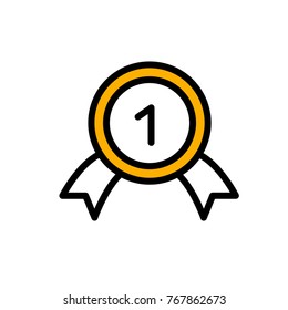 gold medal vector icon