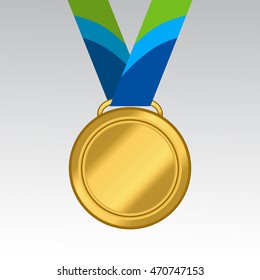 Gold Medal. Vector Illustration