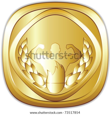 gold medal, vector illustration eps 8