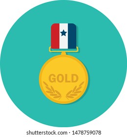 Gold medal for the winner in high quality