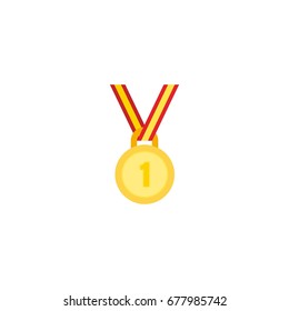 Gold Medal for The Winner. Vector Illustration.