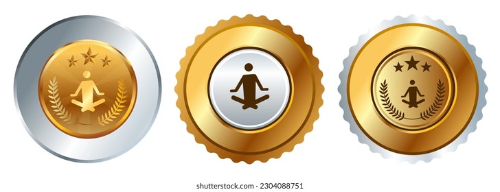 gold medal yoga relaxation ayurveda meditative workout healthy competition award