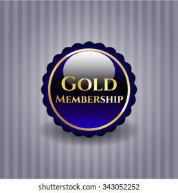 Gold Membership black shiny badge