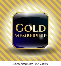 Goldenes Objekt der Goldmitgliedschaft.