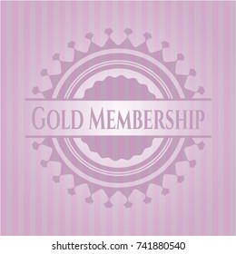 Gold Membership pink emblem
