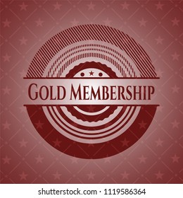 Gold Membership retro style red emblem