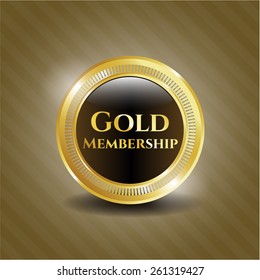 Gold membership shiny badge