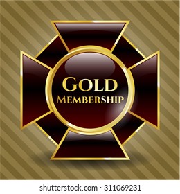 Gold Membership gold shiny badge