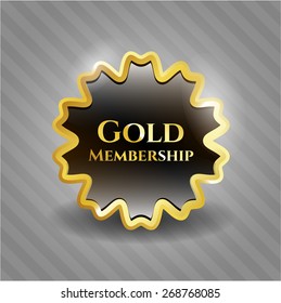 Gold membership shiny emblem