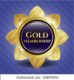 Gold Membership Shiny Emblem Complex Design Stock Vector (Royalty Free ...