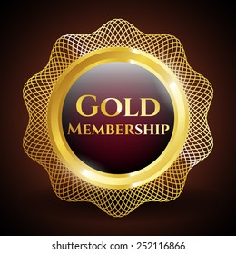 Gold membership shiny object.