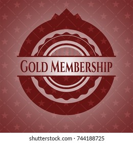 Gold Membership vintage red emblem