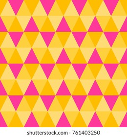 gold memphis pink seamless pattern in triangle.