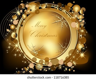 Fondo de Navidad Gold Merry