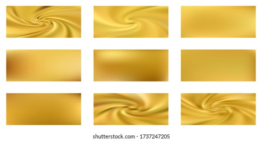 Goldgeflechtete Vektorgrafiken Goldene Folie glänzend verschwommenes Hintergrundbild. 