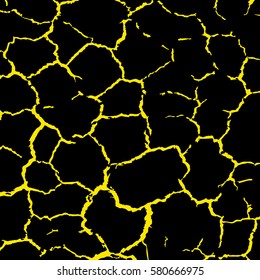 gold mesh. yellow grid. lightning. black background. grunge texture. vector illustration