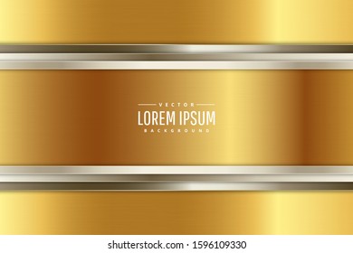Gold metal background.paper cut style.Art design layout for banner, business, presentations, flyers, posters.Vector illustration.Eps10 
