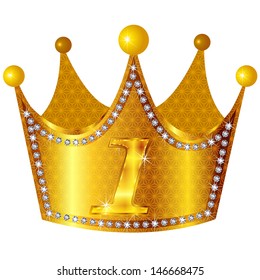 Gold metal crown