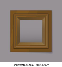 gold metal frame blank for your text, photo or design eps10 isolated vector illustration
