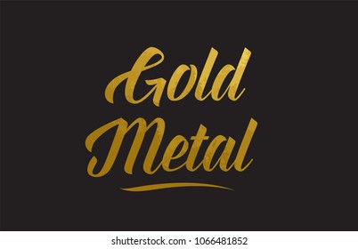 Gold Metal gold golden word texture text suitable for card, brochure or typography design