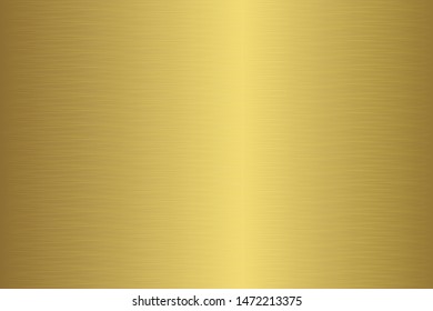 Gold metal gradient scratch texture background. Gold scratched metal chrome texture vector icon foil background. Gold grunge background for banner, ribbon, label. Gold scratch shine metal design
