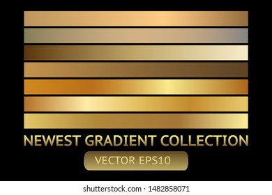 Gold metal gradient scratch texture background set  Golden scratched metal chrome texture vector icon foil background collection  Gold grunge background for banner  ribbon  label  Golden scratch