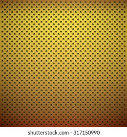 Gold metal grid. Vector illustration