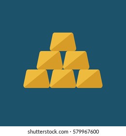 gold metal ingots blue
